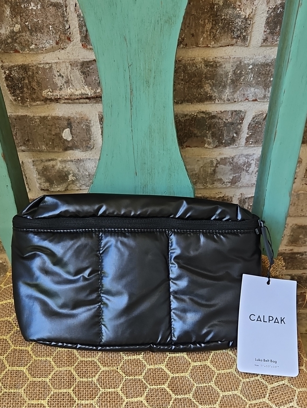 NWT! Calpack BlacK Glazed Unisex Luka Belt Bag - Picture 3 of 5